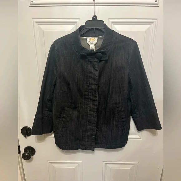 Talbots Petites Denim Jacket Petite Medium - Picture 1 of 9